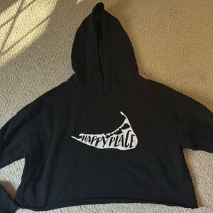 Happy Place- Nantucket Crop Top Sweatshirt